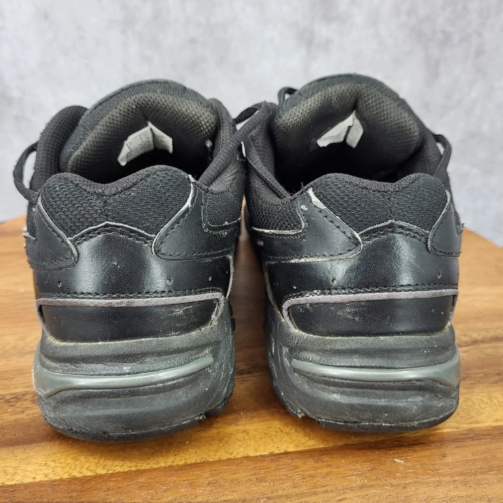 Vionic Walker Sneakers Women 8 Black Leather Running Walking Comfort Ortho Shoes